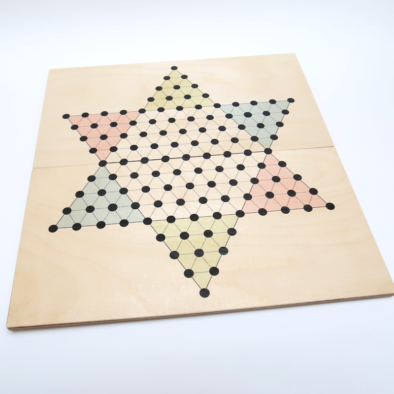 Halma - Spielbrett, aus Holz