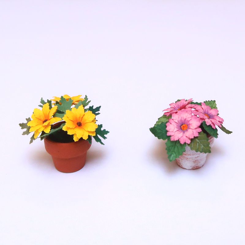 Pflanze, Chrysantheme, Puppenhausminiatur im Maßstab 1zu12