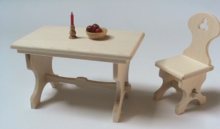 Bauerntisch, Puppenstubenmöbel 1zu12