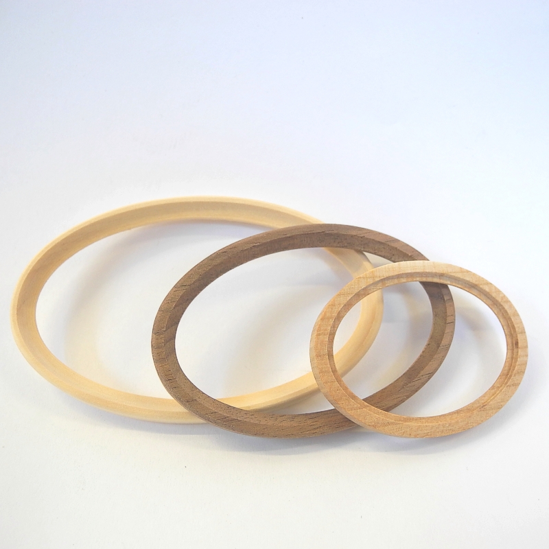Bilderrahmen aus Holz, oval, 1 Stück