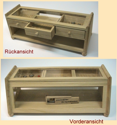 Ladentheke, mit Schubkästen, 1 Stück, Puppenstubenmöbel in 1zu12