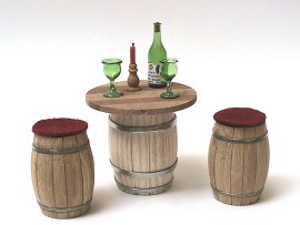 Sitzgruppe, 3 - teilig, Miniatur im Maßstab 1zu12