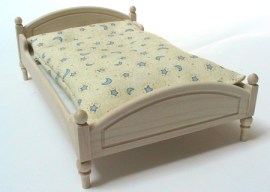Bett, Puppenstubenmöbel 1zu12