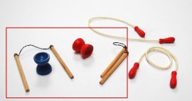 Diabolo mit Stäben, Miniaturspielzeug 1zu12