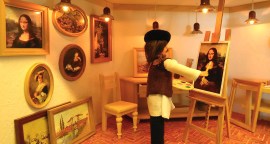 Maleratelier, Puppenhausmaßstab 1zu12