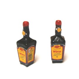 Flasche MAGGI, Puppenstubenminiatur im Maßstab 1zu12