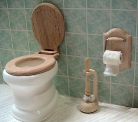 Toilettenset, Puppenstubenminiatur, Maßstab 1zu12