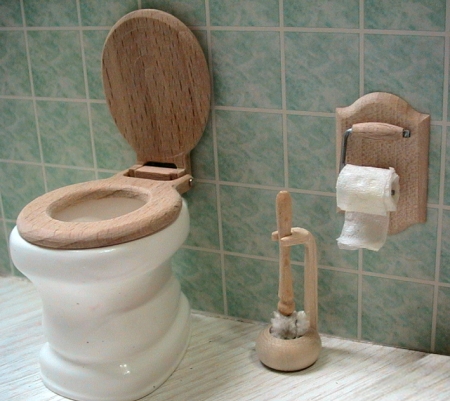 Toilette, Puppenstubenmöbel, Maßstab 1zu12