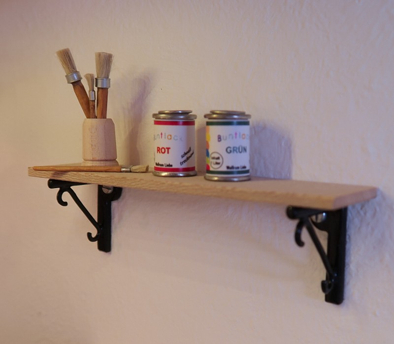 Wandbord, Puppenstubenminiatur im Maßstab 1zu12